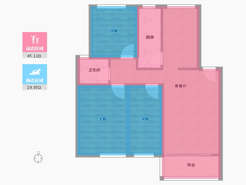 广东省-深圳市-荔苑小区(北区)-66.02-户型库-动静分区