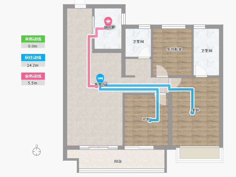 河北省-廊坊市-绿地光屿森林-85.00-户型库-动静线