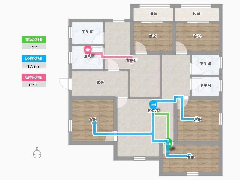 广东省-深圳市-文峰华庭-91.40-户型库-动静线