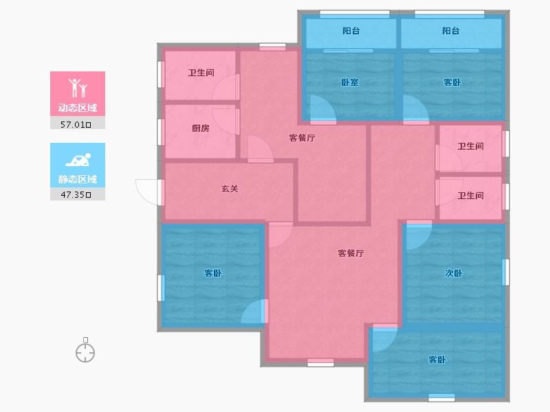 广东省-深圳市-文峰华庭-91.40-户型库-动静分区