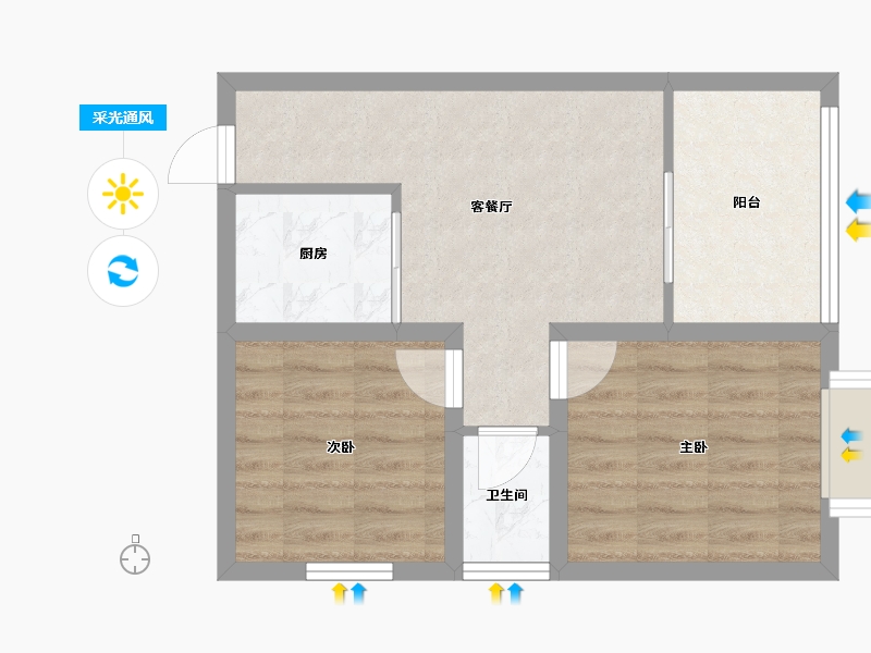 广东省-深圳市-新街口大厦-48.03-户型库-采光通风