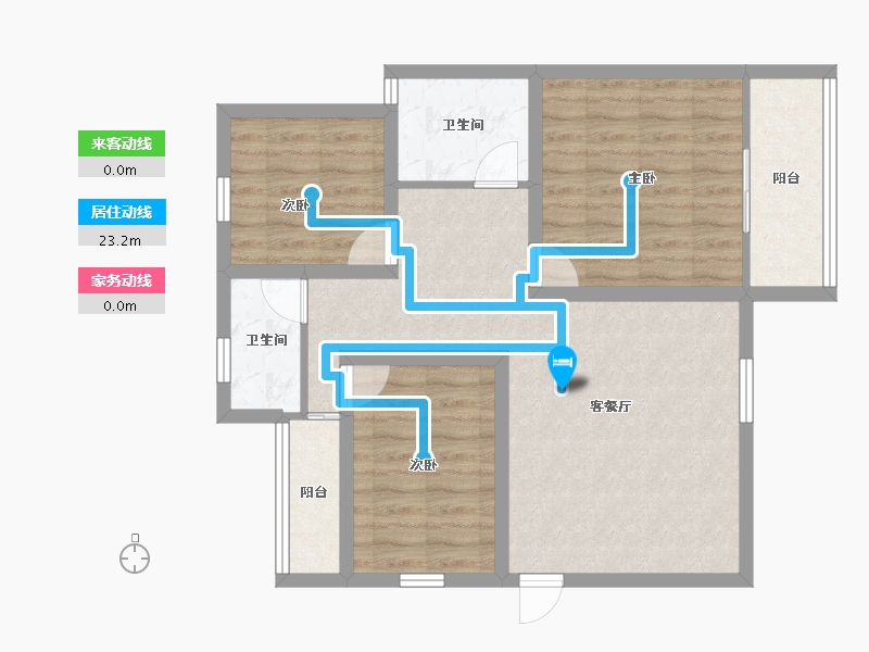 广东省-深圳市-荔苑小区(南区)-76.43-户型库-动静线