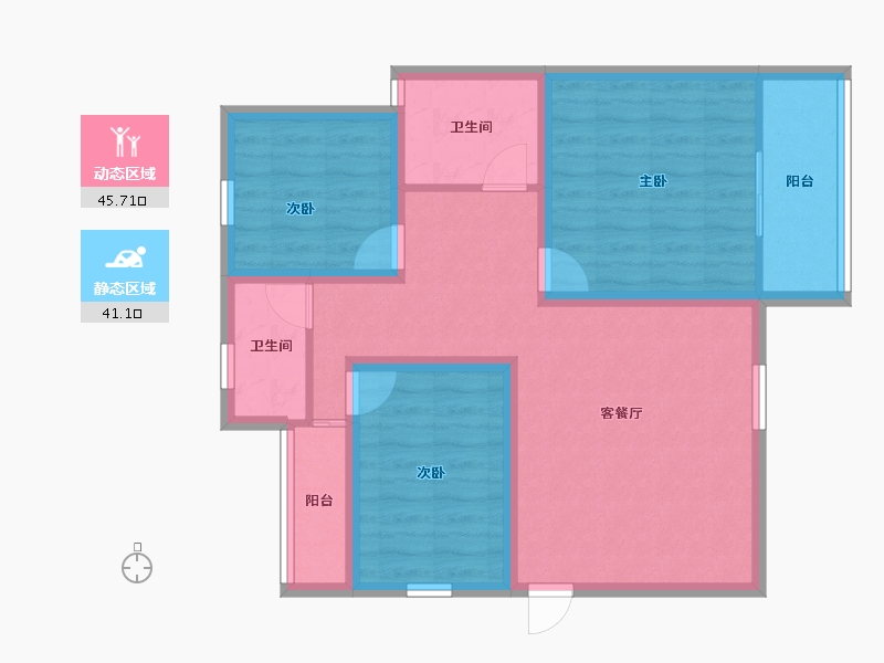 广东省-深圳市-荔苑小区(南区)-76.43-户型库-动静分区