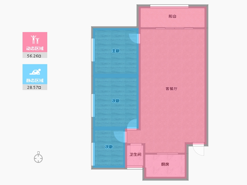 广东省-深圳市-汇雅苑-76.51-户型库-动静分区