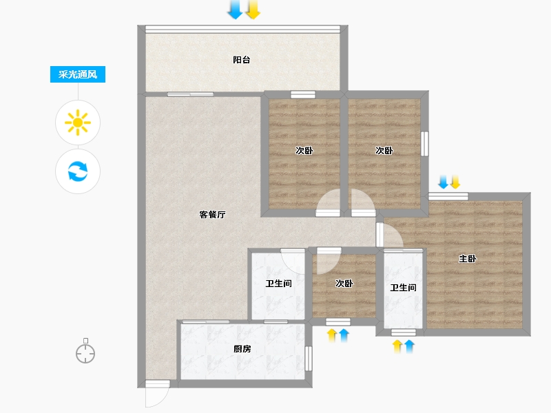 广东省-深圳市-缤纷年华-95.01-户型库-采光通风