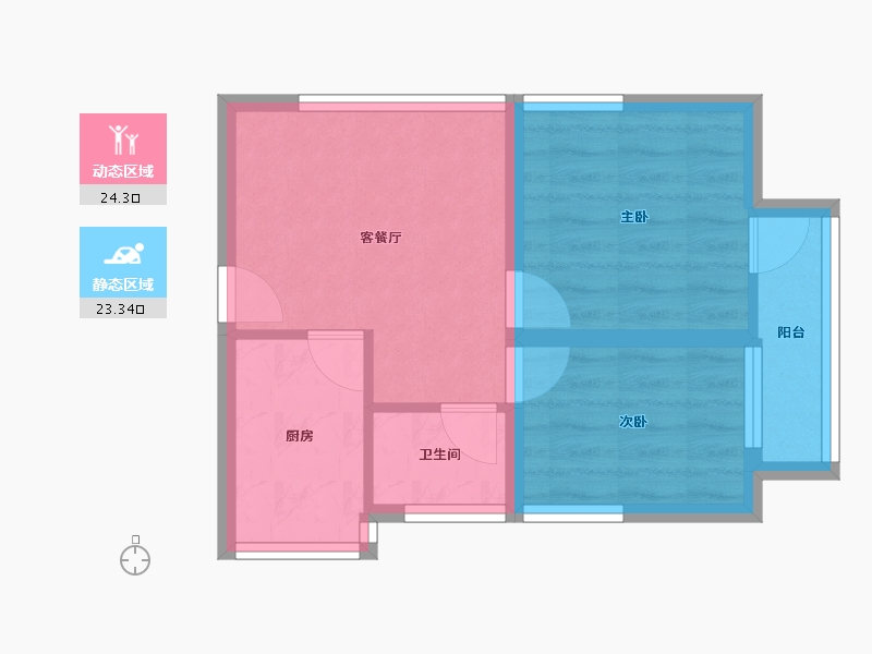 广东省-深圳市-翠竹苑-41.60-户型库-动静分区