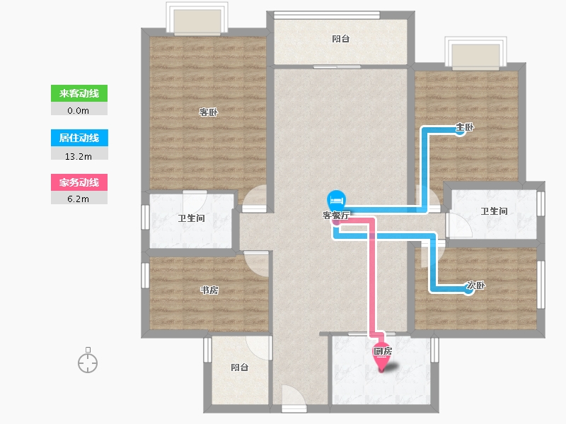 广东省-深圳市-万科公园里-121.65-户型库-动静线