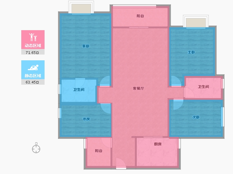 广东省-深圳市-万科公园里-121.65-户型库-动静分区