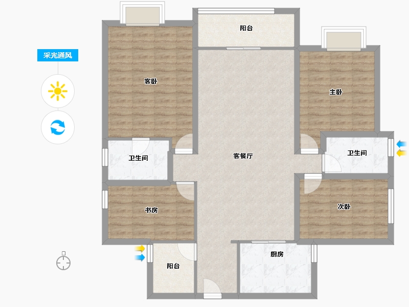 广东省-深圳市-万科公园里-121.65-户型库-采光通风