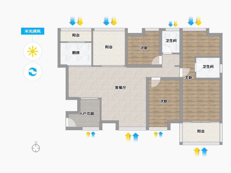 广东省-深圳市-碧榕湾-107.33-户型库-采光通风