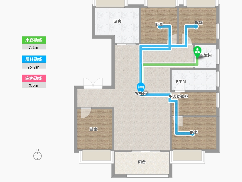 湖北省-武汉市-中国电建地产·汉口公馆-111.30-户型库-动静线