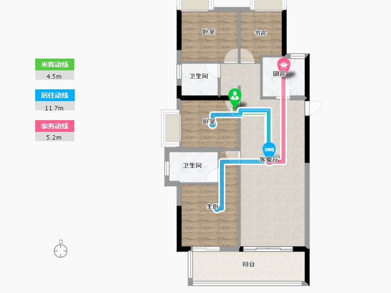 福建省-福州市-滨海金茂智慧科学城-87.29-户型库-动静线