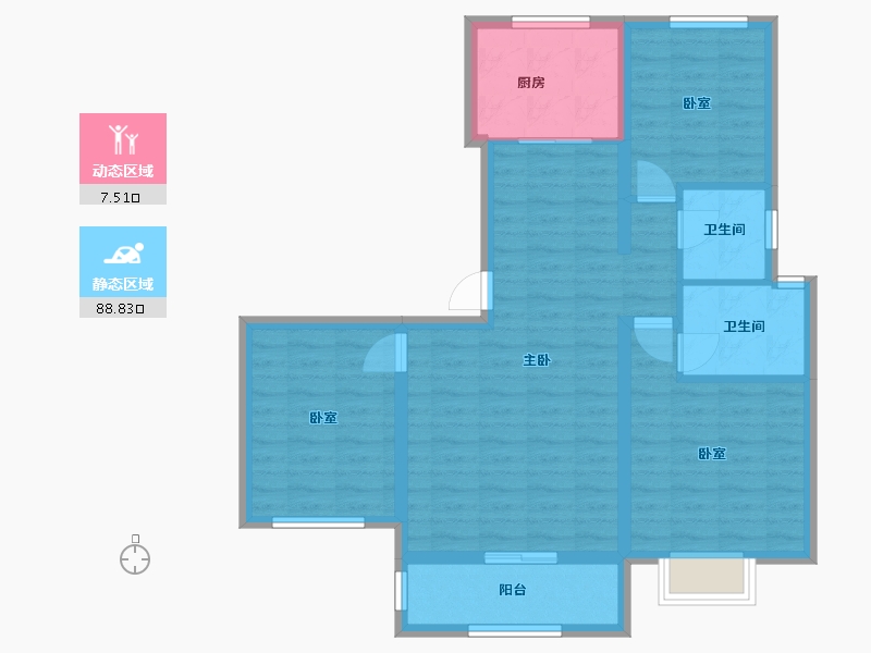 河北省-石家庄市-太和荣域府-101.21-户型库-动静分区