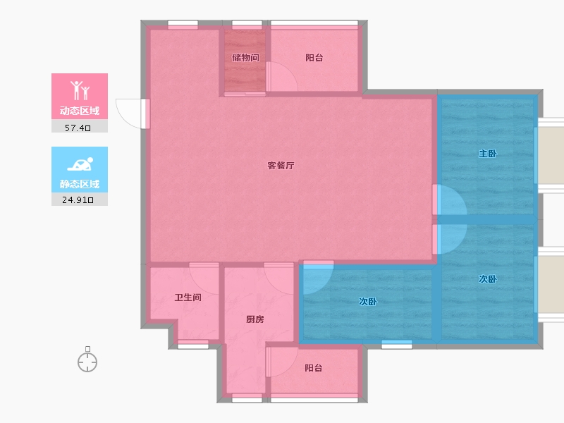 广东省-深圳市-城市天地广场-73.34-户型库-动静分区