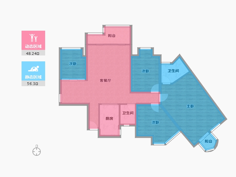 广东省-深圳市-豪方现代豪园-93.11-户型库-动静分区