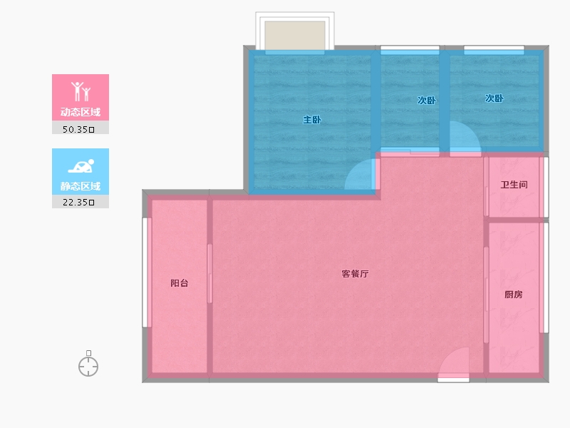 广东省-深圳市-鸿洲新都-65.58-户型库-动静分区