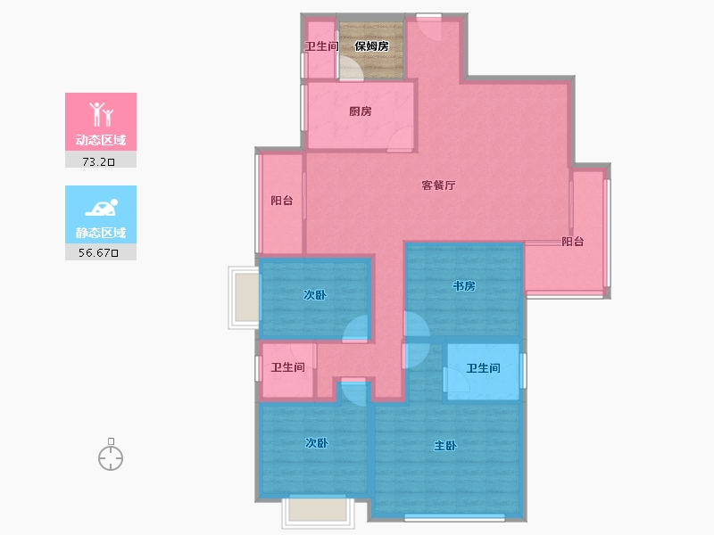 广东省-深圳市-鸣翠谷-119.91-户型库-动静分区