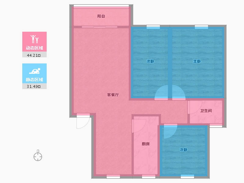 广东省-深圳市-荔苑小区(南区)-66.66-户型库-动静分区