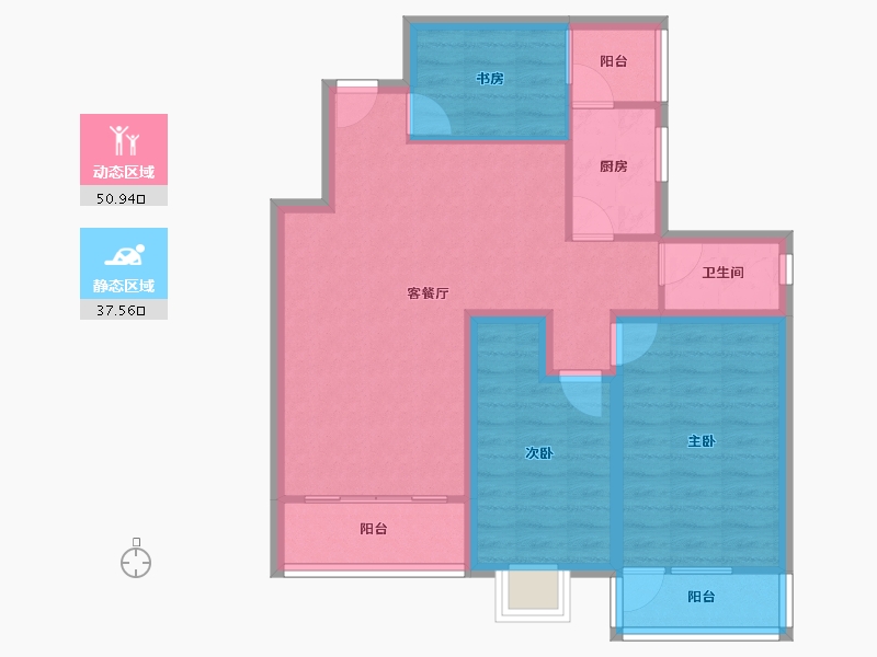 广东省-深圳市-桃源居12区（桃源居）-78.76-户型库-动静分区