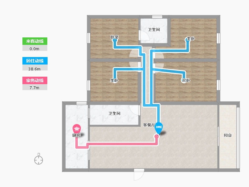 广东省-深圳市-新龙岗花园-118.51-户型库-动静线