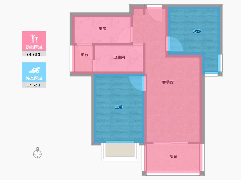 广东省-深圳市-鼎太风华(七期)-45.16-户型库-动静分区