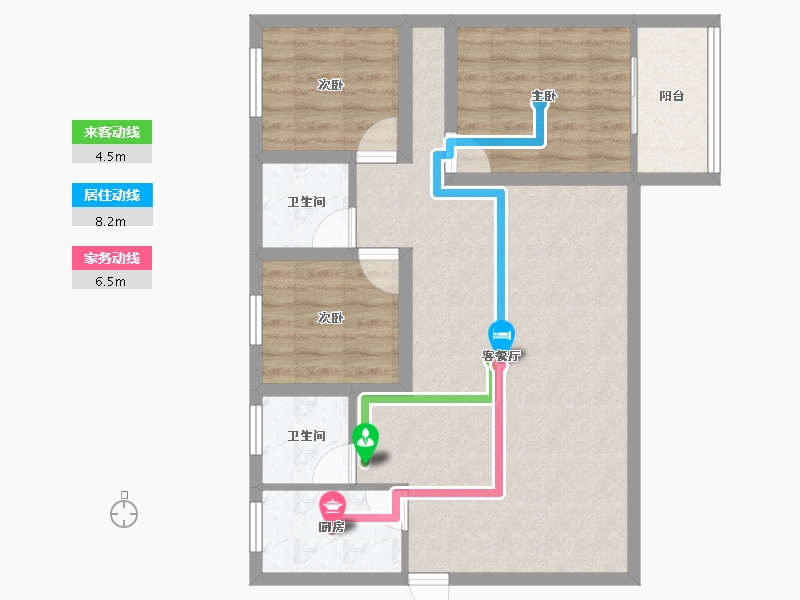 广东省-深圳市-文华花园(罗湖)-75.55-户型库-动静线