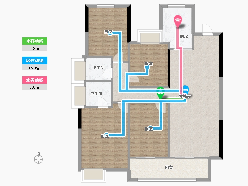 湖北省-武汉市-平安璟园-112.77-户型库-动静线