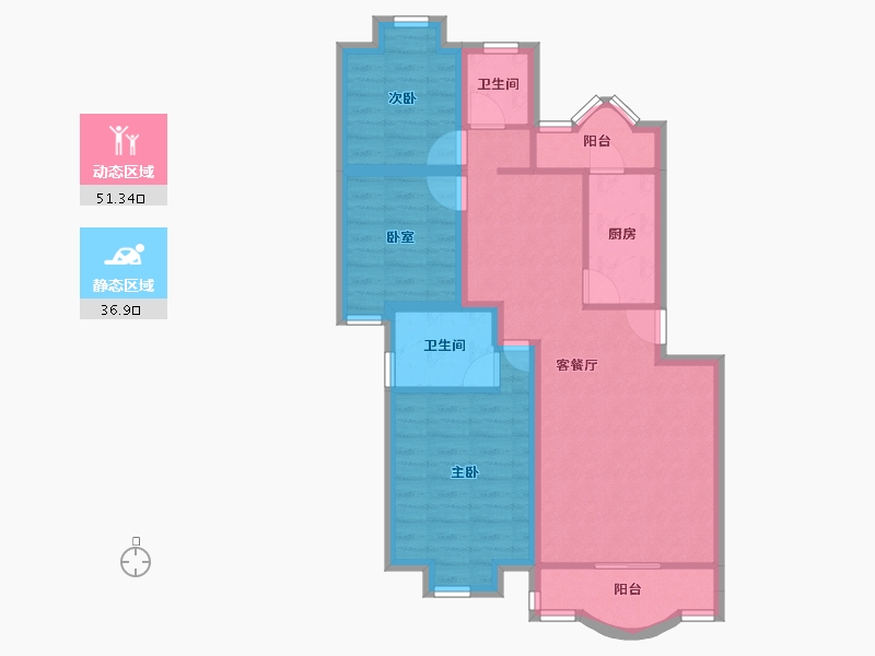 广东省-深圳市-紫薇花园-77.96-户型库-动静分区