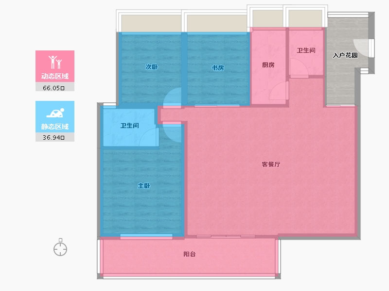 广东省-深圳市-合正锦湖逸园-99.46-户型库-动静分区