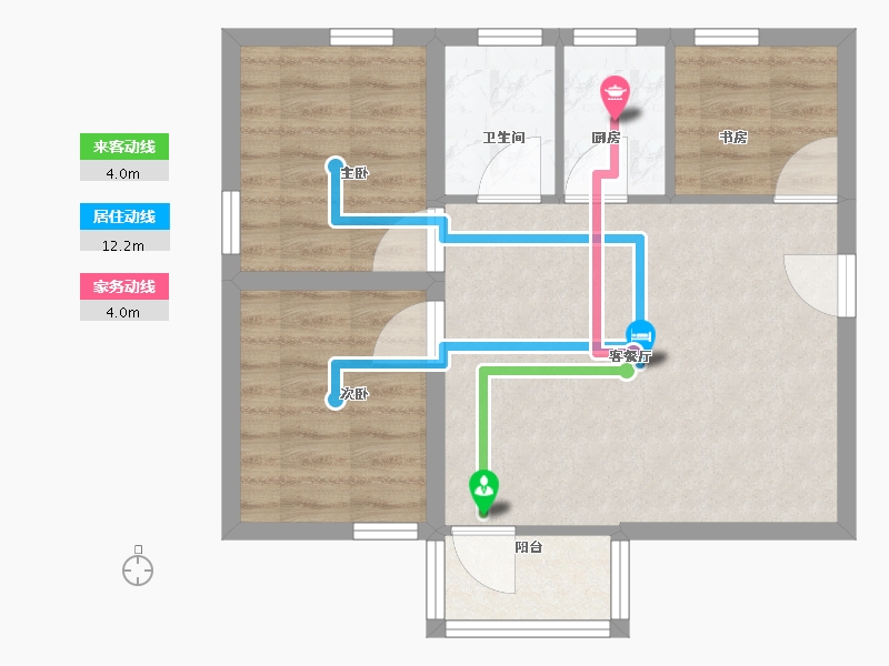 广东省-深圳市-翠竹苑-56.00-户型库-动静线