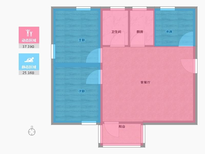 广东省-深圳市-翠竹苑-56.00-户型库-动静分区