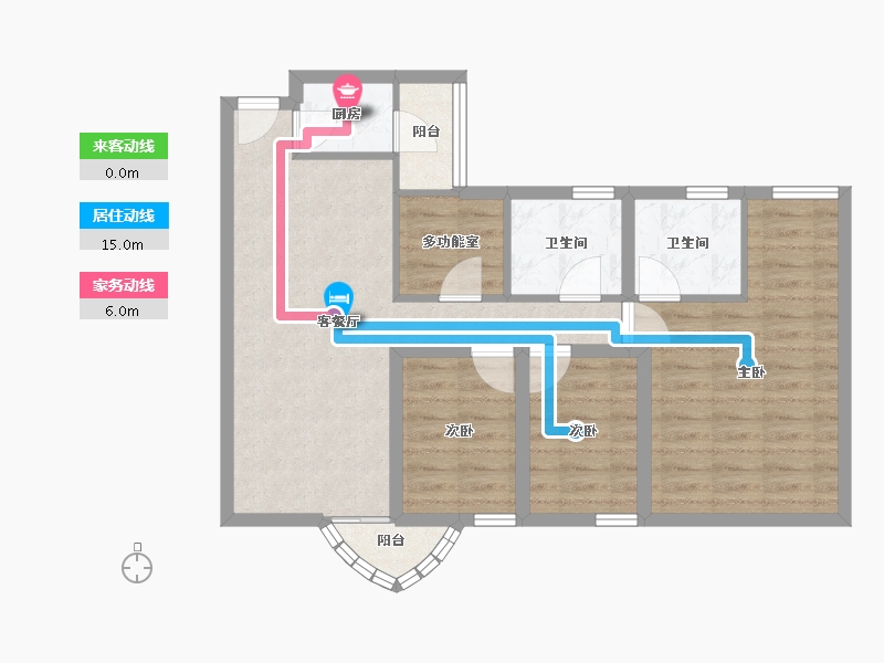 广东省-深圳市-海岸明珠-73.57-户型库-动静线