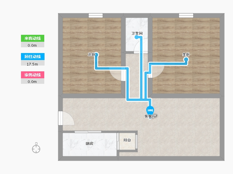 广东省-深圳市-龙岗中心广场-64.05-户型库-动静线