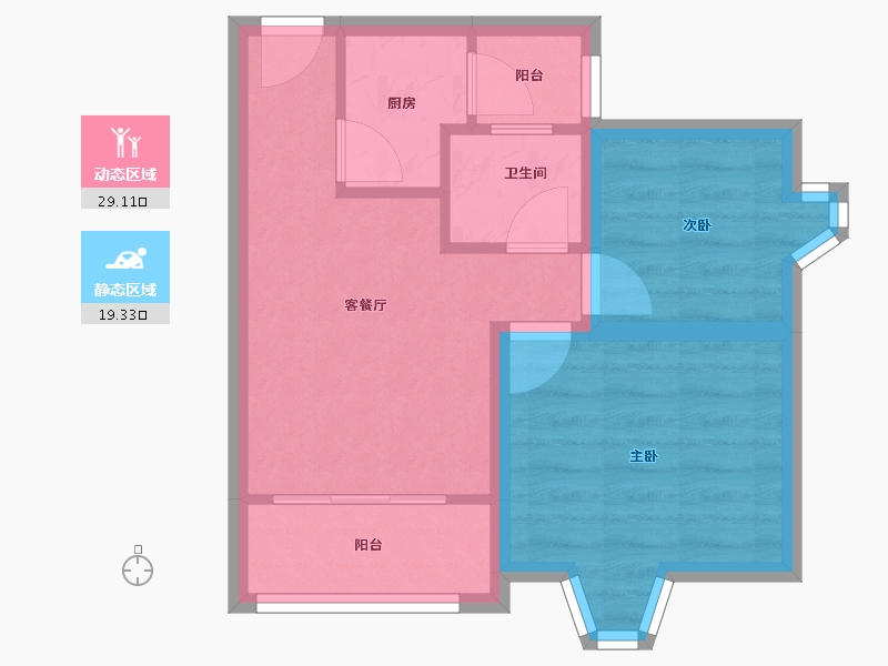 广东省-深圳市-雅兰亭(弘雅花园四期)-42.28-户型库-动静分区