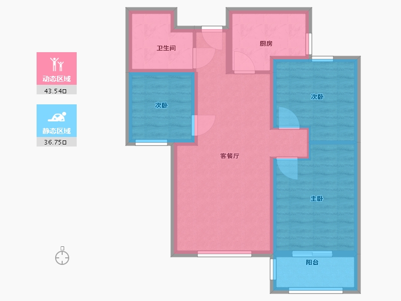 河北省-邢台市-传世福邸-71.06-户型库-动静分区