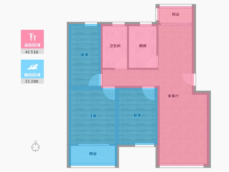 广东省-深圳市-前海花园-67.86-户型库-动静分区