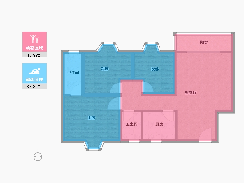 广东省-深圳市-东方半岛花园-72.00-户型库-动静分区