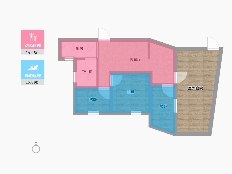 湖北省-黄冈市-高嘉花园-43.52-户型库-动静分区