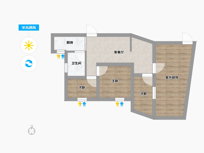 湖北省-黄冈市-高嘉花园-43.52-户型库-采光通风