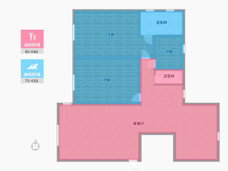 广东省-深圳市-卓越浅水湾-137.35-户型库-动静分区