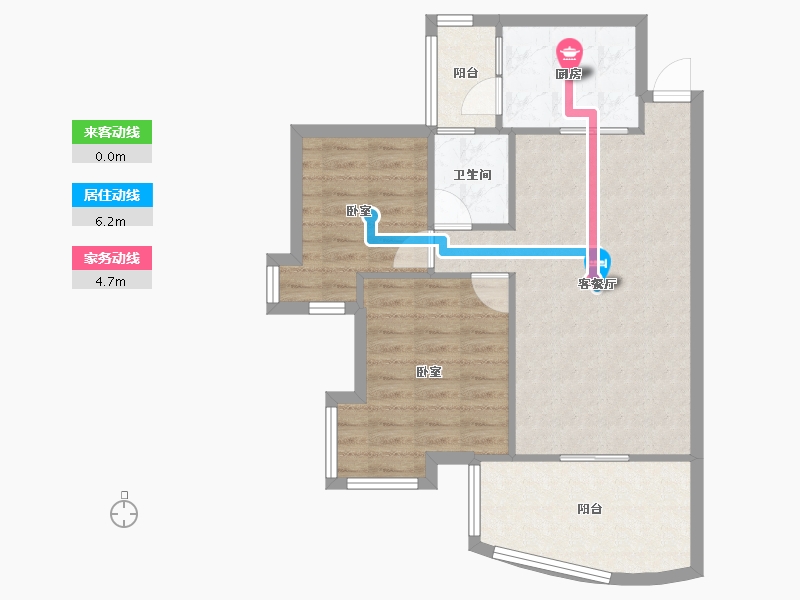 广东省-深圳市-田苑小区-70.58-户型库-动静线