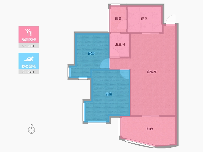 广东省-深圳市-田苑小区-70.58-户型库-动静分区