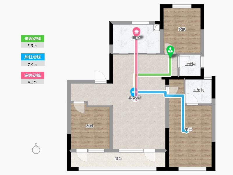 宁夏回族自治区-银川市-光耀中心-92.93-户型库-动静线