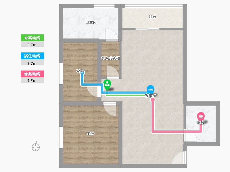 广东省-深圳市-文华花园(罗湖)-73.68-户型库-动静线