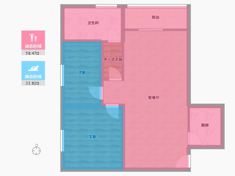 广东省-深圳市-文华花园(罗湖)-73.68-户型库-动静分区