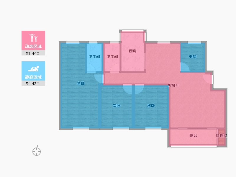 广东省-深圳市-华清园安业花园-98.35-户型库-动静分区