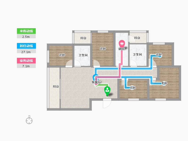 广东省-深圳市-国香清林郡-108.00-户型库-动静线