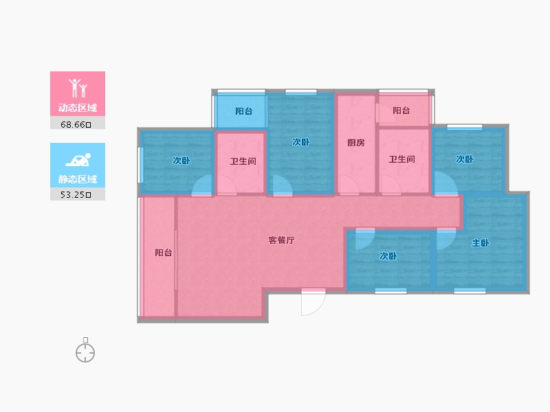 广东省-深圳市-国香清林郡-108.00-户型库-动静分区