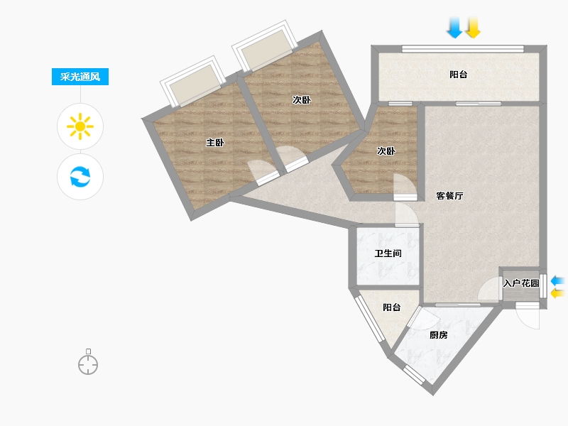 广东省-深圳市-云海天城-75.97-户型库-采光通风