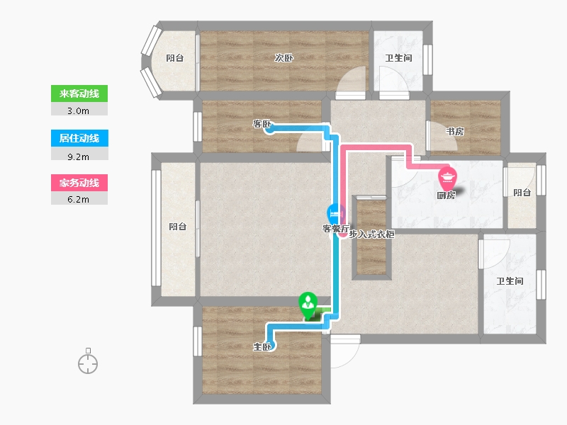 广东省-深圳市-滨苑住宅小区-70.33-户型库-动静线